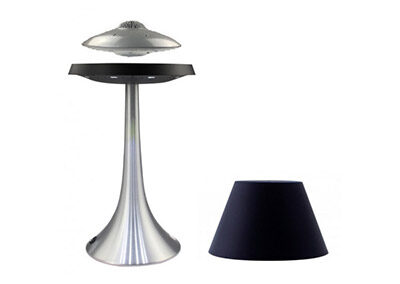UFOSOUND Concept – Enceinte en lévitation Silver + lampe ALTHURIA PURELINE Noire